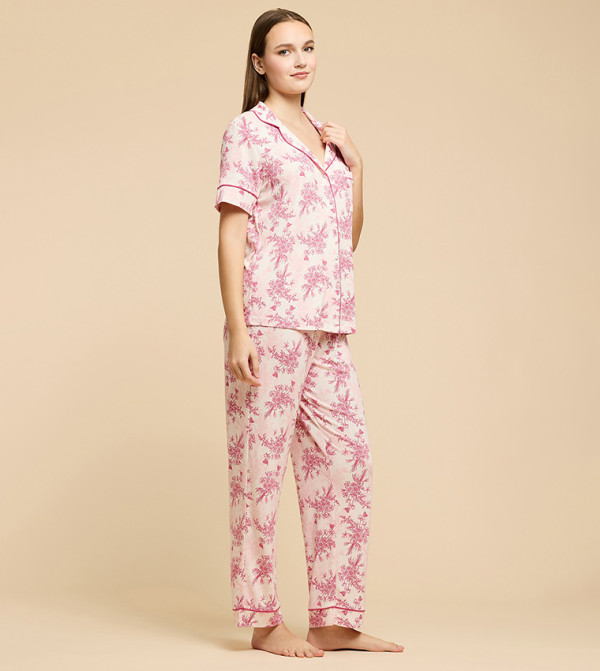 R&B Sleepwears & Loungewears - Pink Pyjama Set