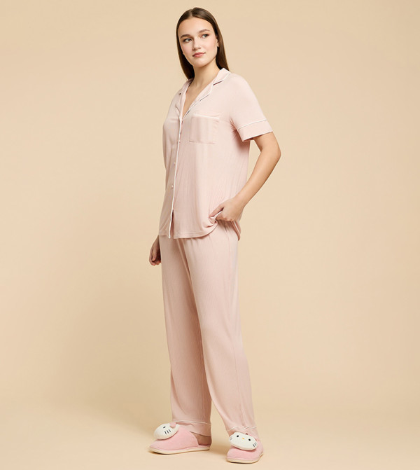 R&B  Sleepwears & Loungewears - Pink Pyjama Set