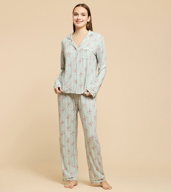 R&B Sleepwears & Loungewears - Green Pyjama Set