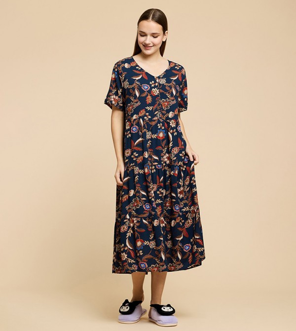 أر آند بي - كحلي مزرق Midi Dresses