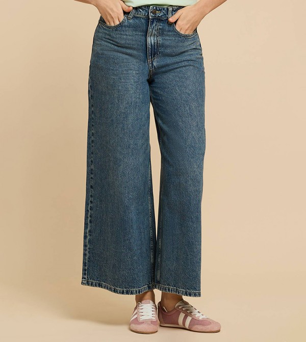 R&B  Wide Leg Jeans - Blue Wide Leg Jeans