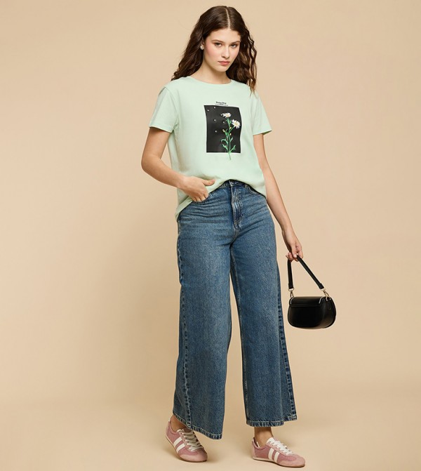 R&B  Wide Leg Jeans - Blue Wide Leg Jeans