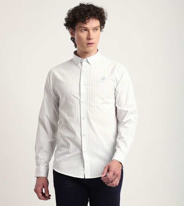 Beverly Hills Polo Club Shirts - White Long Sleeves