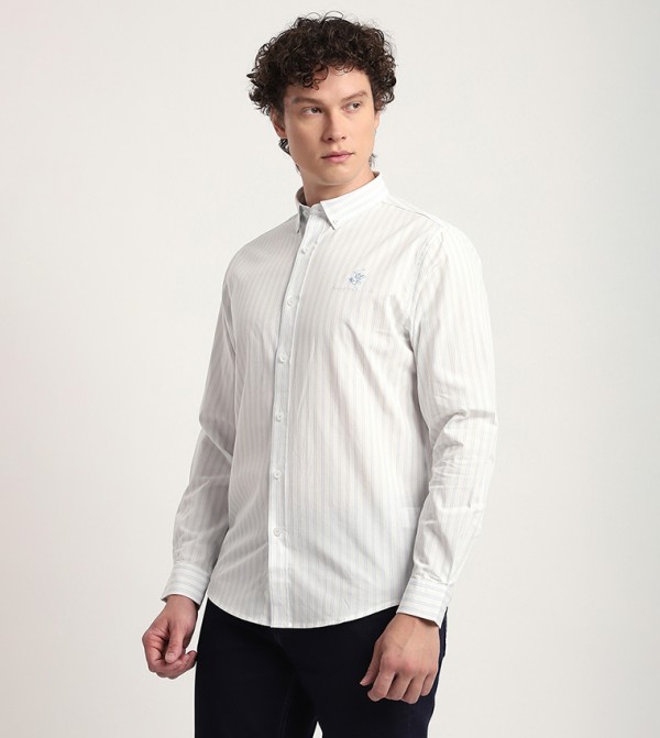 Beverly Hills Polo Club Shirts - White Long Sleeves