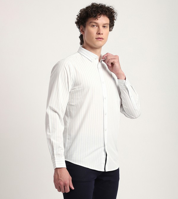 Beverly Hills Polo Club Shirts - White Long Sleeves