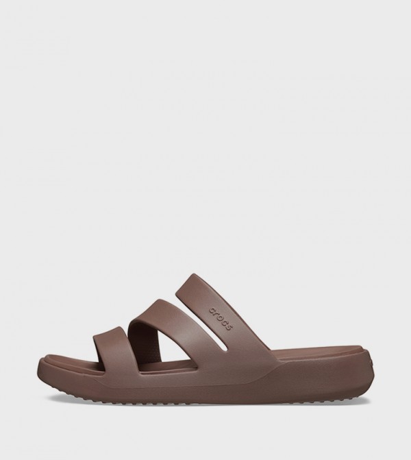 كروكس  - بني  Flat Sandals