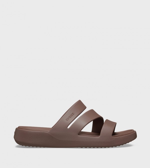 كروكس  - بني  Flat Sandals