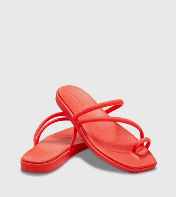 Crocs  Flat Sandals - Red Flat Sandals