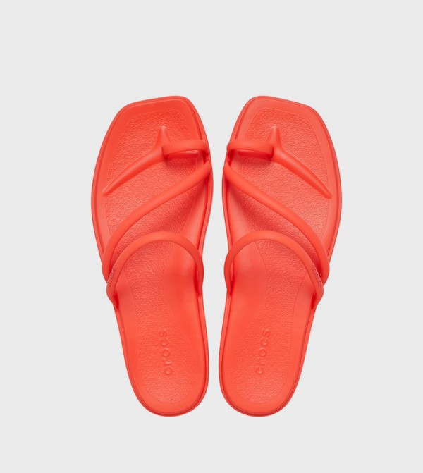 Crocs  Flat Sandals - Red Flat Sandals
