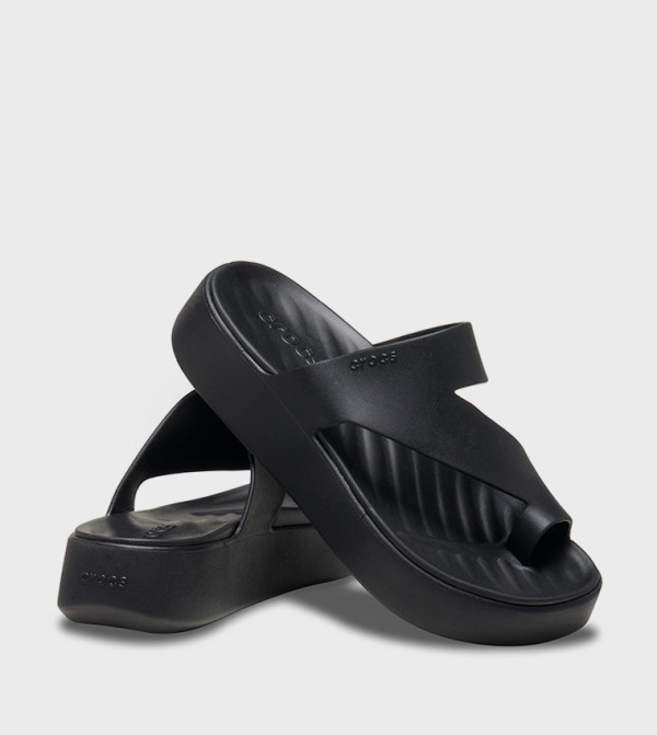 Crocs  Sandals - Black Platforms