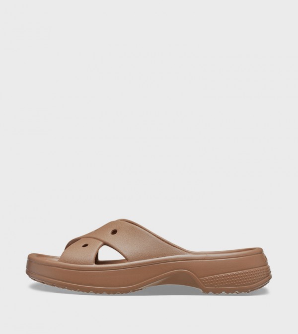 Crocs  Slides - Brown Slides