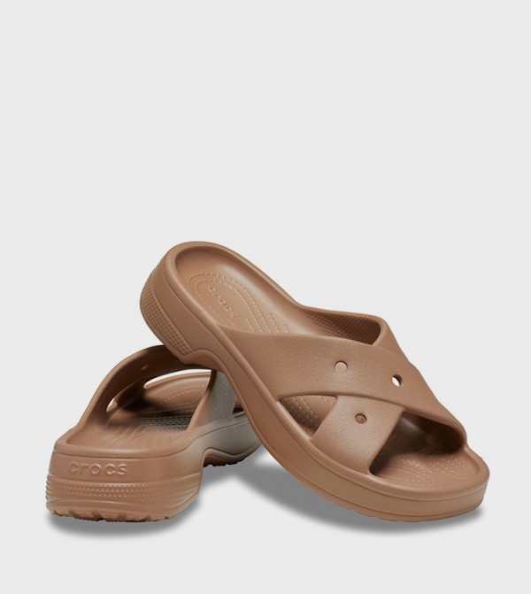 Crocs  Slides - Brown Slides