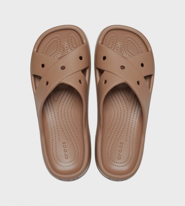 Crocs  Slides - Brown Slides