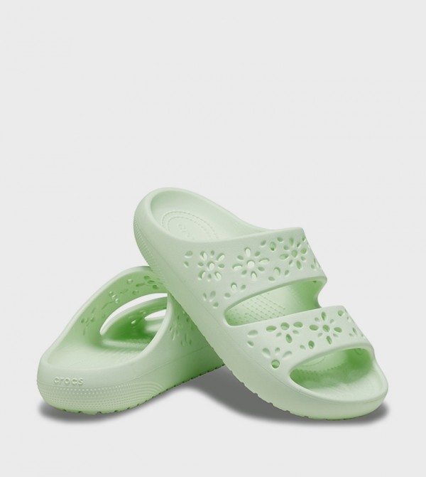 كروكس  أحذية - أخضر Flat Sandals