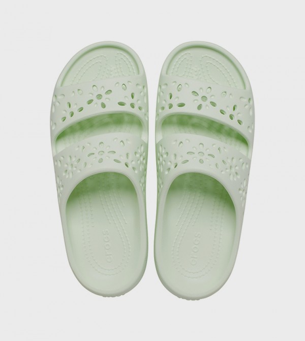 كروكس أحذية - أخضر Flat Sandals