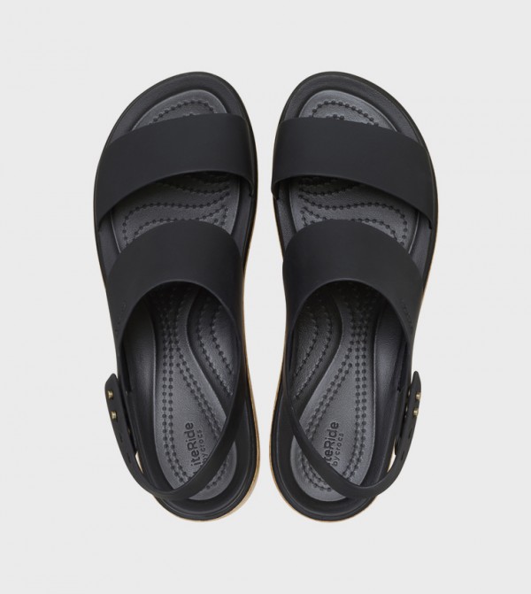 Crocs  Flat Sandals - Black Flat Sandals