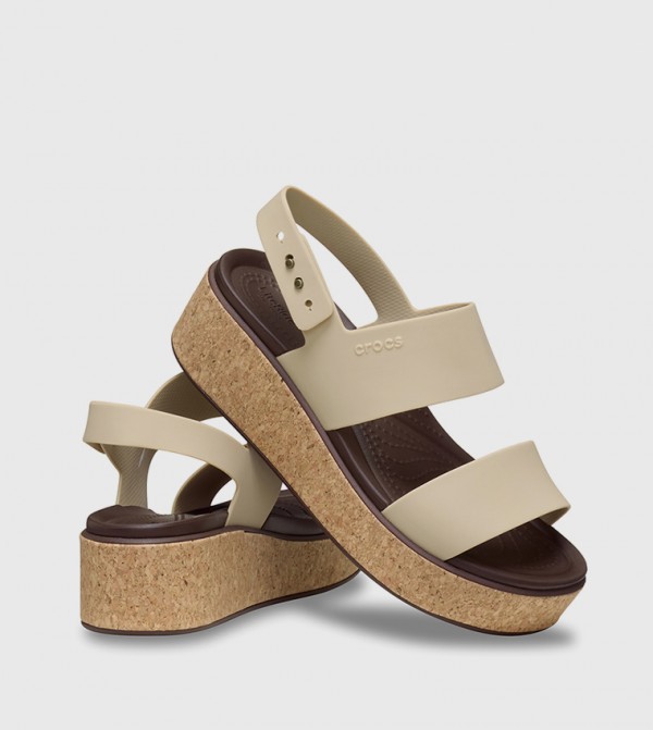 Crocs  Flat Sandals - Brown Flat Sandals