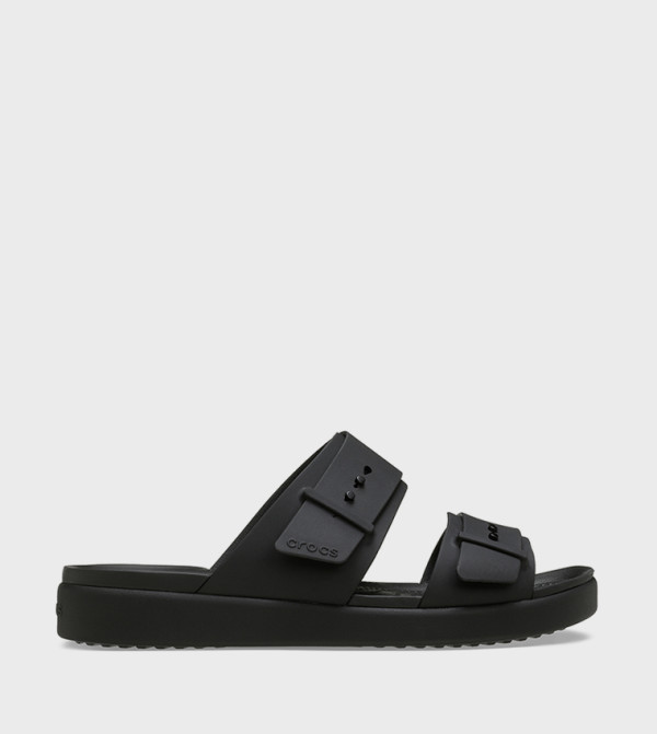 Crocs  Sandals - Black Flat Sandals
