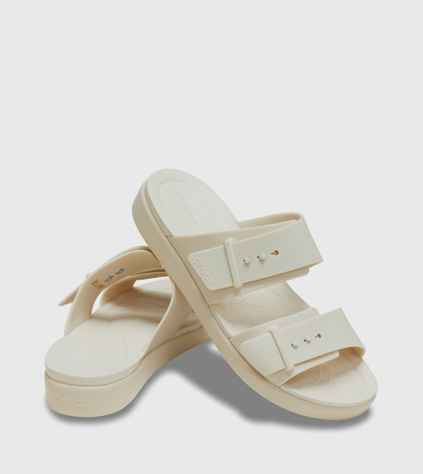 Crocs Shoes - Cream Flat Sandals