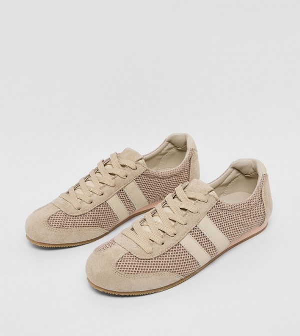 R&B Shoes - Beige Low Top