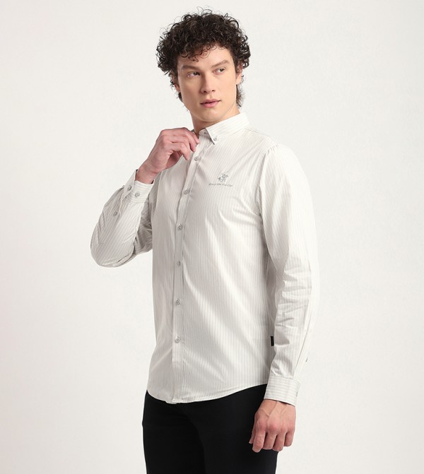 Beverly Hills Polo Club  Shirts - Grey Long Sleeves