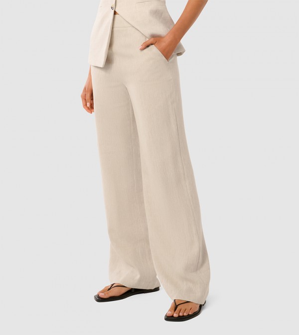 Forever New  Formal Pants - Cream Formal Pants