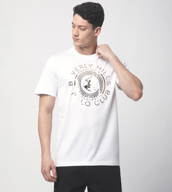 بيفرلي هيلز بولو كلوب بيفرلي هيلز بولو كلوب - أبيض Round Neck T-Shirts