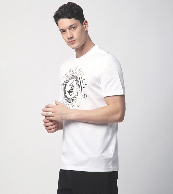 بيفرلي هيلز بولو كلوب بيفرلي هيلز بولو كلوب - أبيض Round Neck T-Shirts