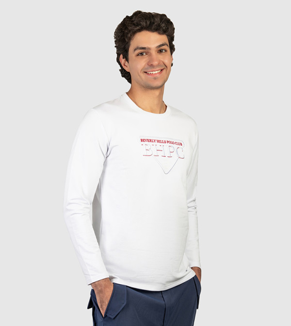 Beverly Hills Polo Club  Clothing - White Round Neck T-Shirts