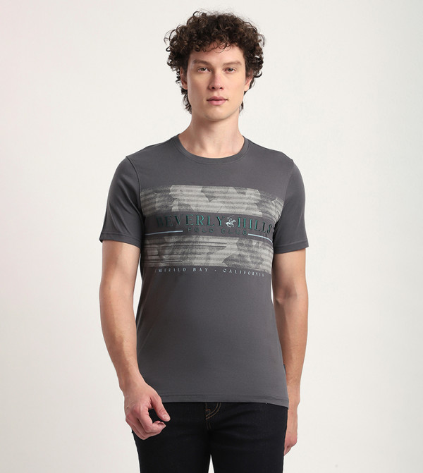 بيفرلي هيلز بولو كلوب بيفرلي هيلز بولو كلوب - رمادي Round Neck T-Shirts