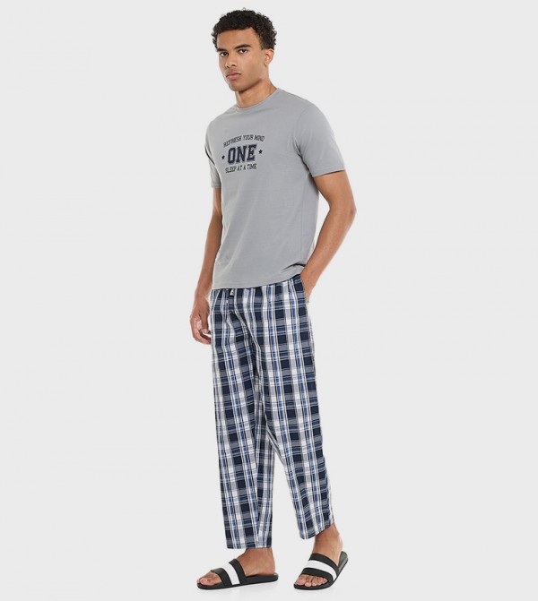 أر آند بي  ملابس النوم  - NAVY BLUE Bottoms