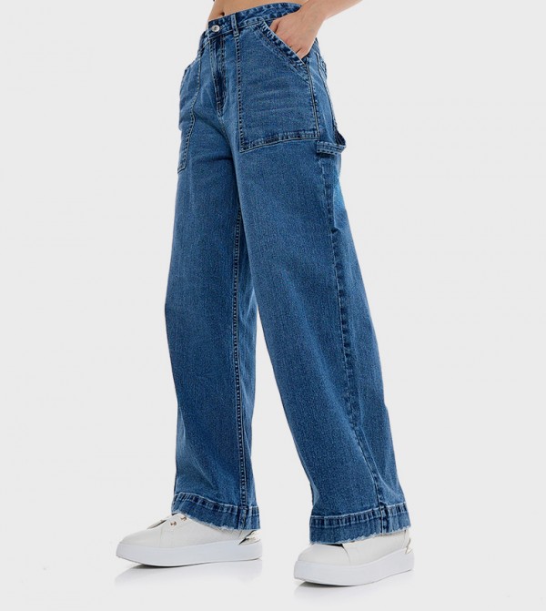 R&B Straight Jeans - Blue Straight Jeans
