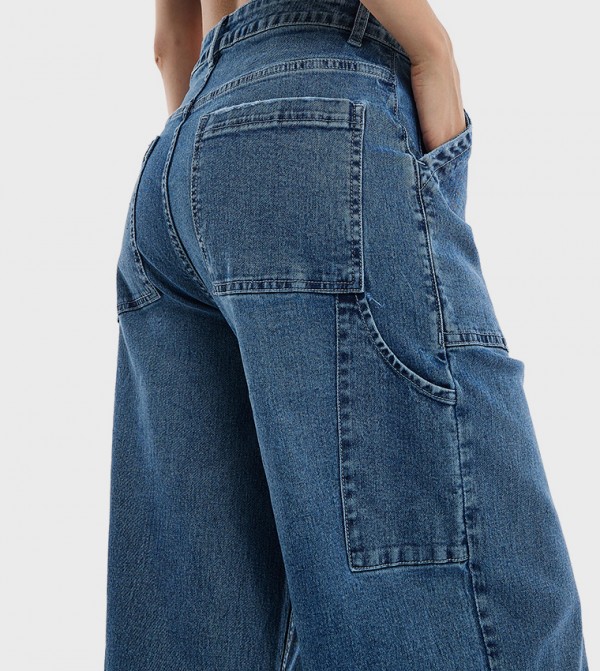R&B Straight Jeans - Blue Straight Jeans