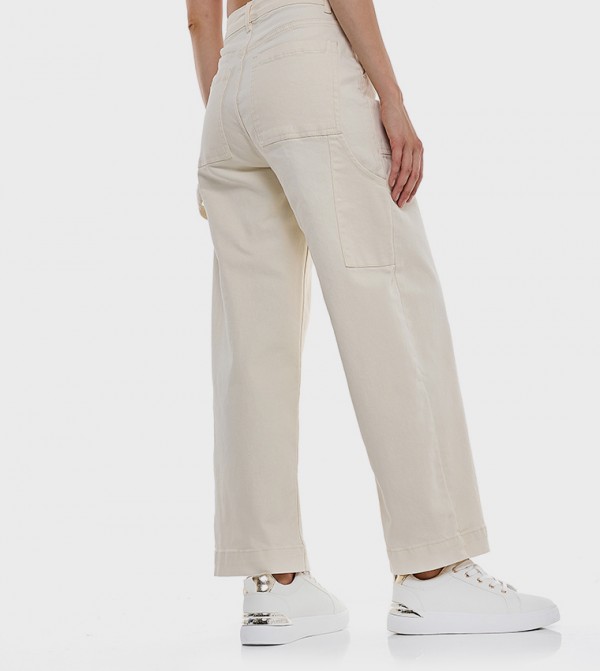 R&B Straight Jeans - Beige Straight Jeans