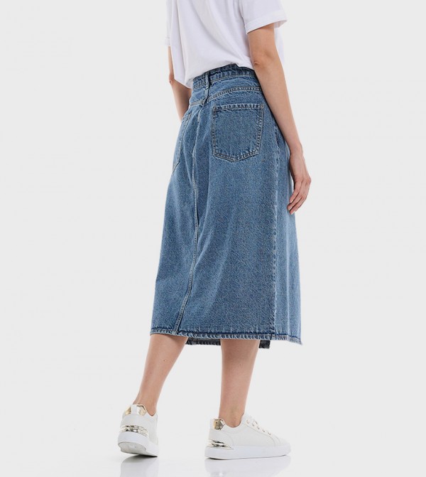 R&B  Skirts - Blue Midi Skirts