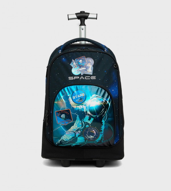 R&B - Black Trolley Backpack Set