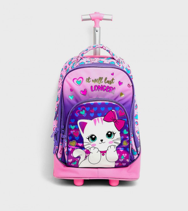 R&B  Trolley Backpack Set - Fuchsia Trolley Backpack Set