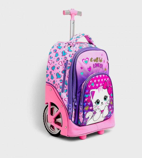R&B  Trolley Backpack Set - Fuchsia Trolley Backpack Set