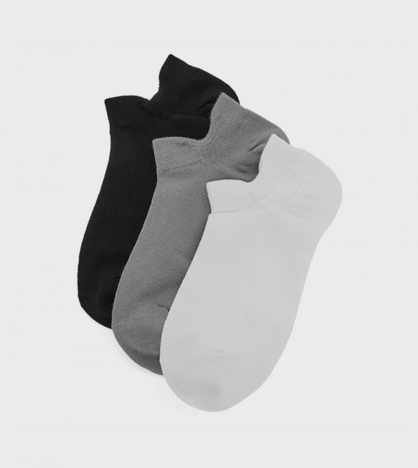 R&B Socks - White Ankle Length Socks