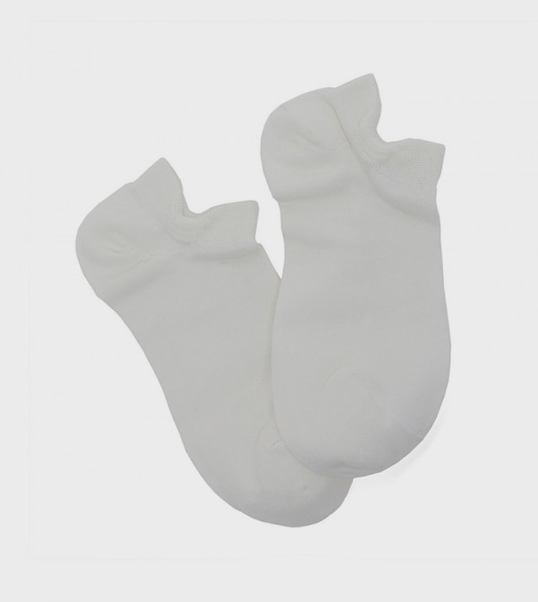 R&B Socks - White Ankle Length Socks