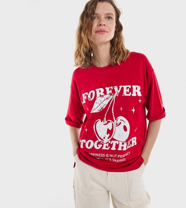 أر آند بي أر آند بي - أحمر Short Sleeve T-Shirts