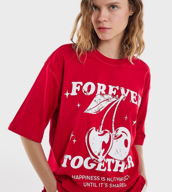 أر آند بي أر آند بي - أحمر Short Sleeve T-Shirts