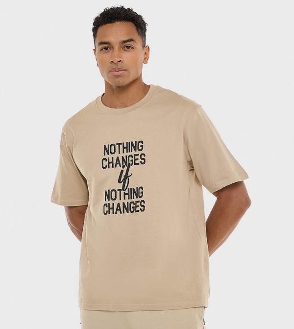 أر آند بي  ملابس - رملي  تيشيرتات كاجوال