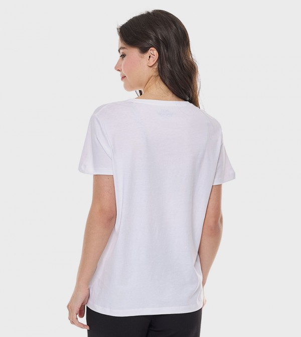 أر آند بي تيشيرتات - أبيض تيشيرتات كاجوال