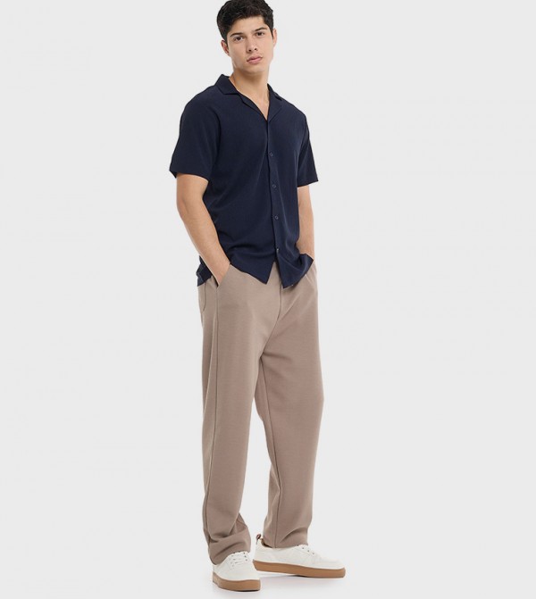 R&B  Shirts - Navy Short Sleeves