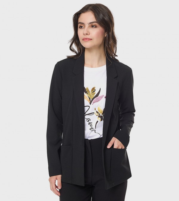 أر آند بي ملابس - أسود جاكيتات كاجوال