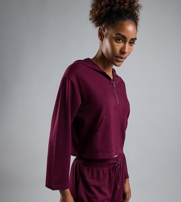 أر آند بي  هوديات و سويتيشيرتات - بني محمر  هودي