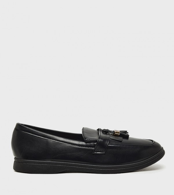R&B R&B - Black Casual Slip-ons