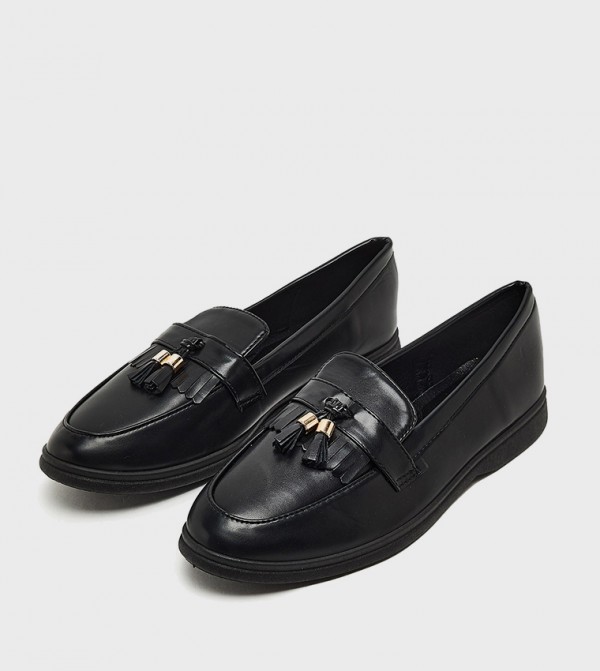 R&B R&B - Black Casual Slip-ons