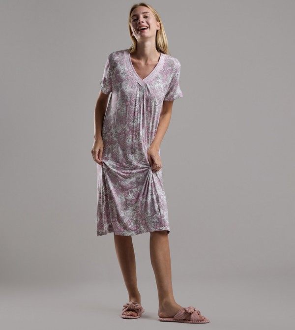 أر آند بي  ملابس نوم - أبيض  Night Dress & Gowns